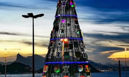 Espetacular: Árvore de Natal de Niterói tem 50 metros de altura