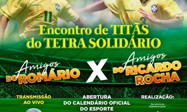 Estádio Caio Martins será palco do futebol solidário promovido pelos craques Romário e Bebeto