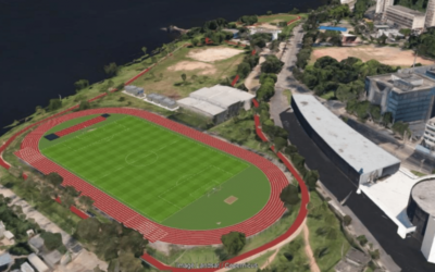 Pista de atletismo da UFF começa a ser construída em Niterói
