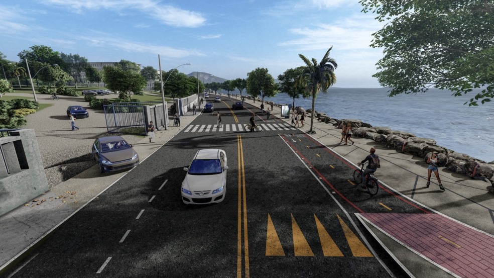 Niterói inicia obra que vai mudar a experiência na Boa Viagem com ciclofaixa